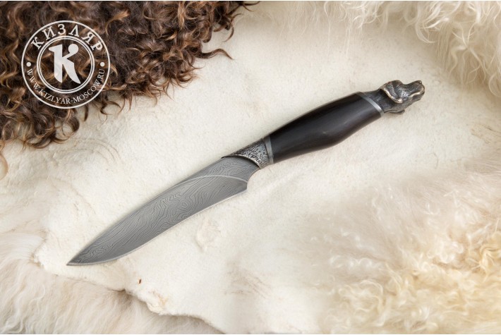 Нож Поинтер дамасск художественное литье 