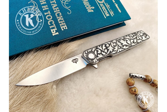 Нож складной Чила плашки серебро 
