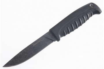 Нож Финский 110х18 стоунвош черный эластрон