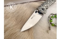 Нож складной Ирбис х12мф плашки серебро 