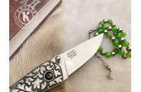 Нож складной Ирбис х12мф плашки серебро 