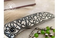 Нож складной Ирбис х12мф плашки серебро 