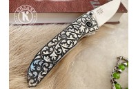 Нож складной Ирбис х12мф плашки серебро 