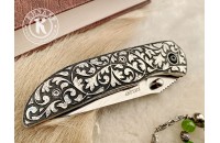 Нож складной Ирбис х12мф плашки серебро 