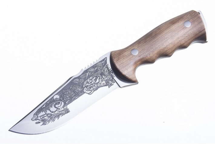 Нож Хазар AUS-8 художественно-оформленный дерево 