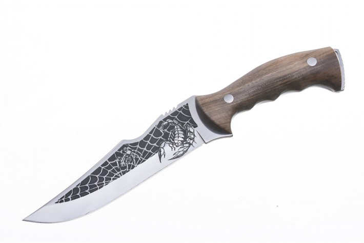 Нож Скорпион малый AUS-8 художественно-оформленный 