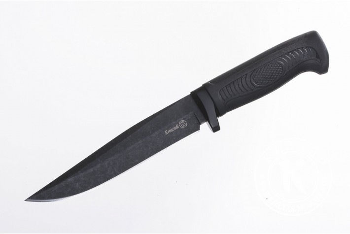 Нож Енисей AUS-8 стоунвош черный эластрон 