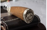 Нож Леопард D2 мельхиор 