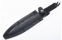 Нож Стервец AUS-8 стоунвош черный шнур 