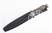 Нож КО-2 AUS-8 стоунвош черный наборная рукоять 