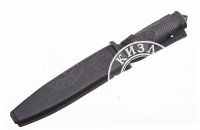 Нож Цербер AUS-8 стоунвош черный эластрон 