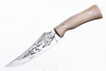 Нож Клык-2 AUS-8 дерево