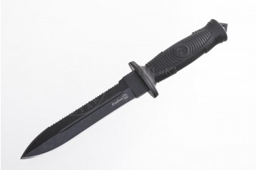 Нож Комбат 95Х18 Серрейтор черный 