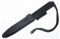 Нож Стрела AUS-8 стоунвош черный шнур 