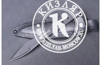 Нож Стервец AUS-8 стоунвош черный шнур 