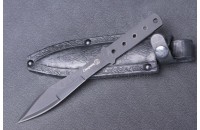 Нож Стервец AUS-8 стоунвош черный шнур 