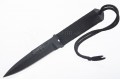 Нож Стрела AUS-8 стоунвош черный шнур