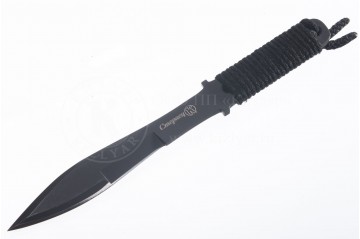 Нож Стервец AUS-8 стоунвош черный шнур