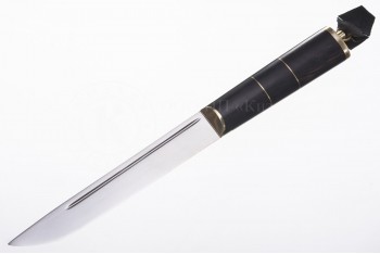 Нож Абхазский большой AUS-8 граб латунь