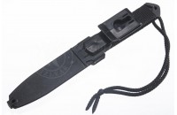 Нож Стрела AUS-8 стоунвош черный шнур 