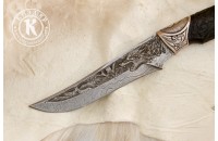 Нож Лунная ночь ХО дамасск художественная литье 