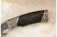 Нож Лунная ночь ХО дамасск художественная литье 