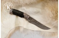 Нож Лунная ночь ХО дамасск художественная литье 