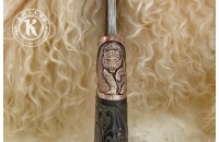 Нож Лунная ночь ХО дамасск художественная литье 