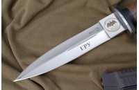 Нож КО-1 - дерево/кожа с символикой ГРУ 