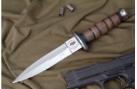Нож КО-1 - дерево/кожа с символикой ГРУ 