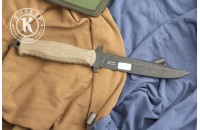 Нож НР-18 AUS-8 стоунвош черный эластрон песок 