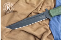 Нож НР-19 стоунвош черный эластрон олива 