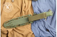 Нож НР-19 стоунвош черный эластрон олива 