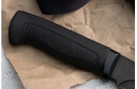 Нож Катанга-2 AUS-8 стоунвош черный эластрон 