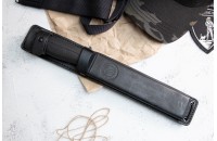 Нож Катанга-2 AUS-8 стоунвош черный эластрон 