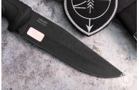 Нож Линь AUS-8 стоунвош черный эластрон 
