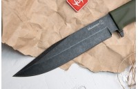 Нож Милитари AUS-8 эластрон олива 