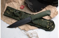 Нож Милитари AUS-8 эластрон олива 