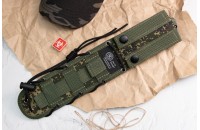 Нож Милитари AUS-8 эластрон олива 