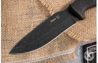 Нож Нерка AUS-8 стоунвош черный эластрон 