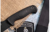 Нож Нерка AUS-8 стоунвош черный эластрон 