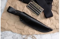 Нож Норд AUS-8 стоунвош черный эластрон 