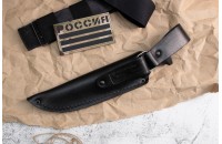 Нож Норд AUS-8 стоунвош черный эластрон 