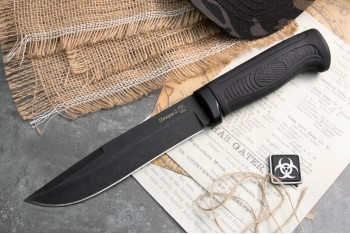 Нож Печора-2 - черный/эластрон