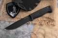 Нож Речной AUS-8 стоунвош черный эластрон