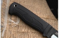 Нож Речной AUS-8 стоунвош черный эластрон 