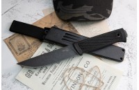 Нож Руз AUS-8 стоунвош черный эластрон 