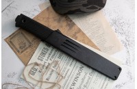 Нож Руз AUS-8 стоунвош черный эластрон 