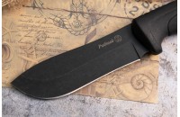 Нож Рыбный AUS-8 стоунвош черный эластрон 
