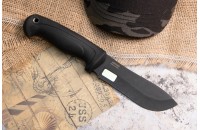 Нож Рыбный AUS-8 стоунвош черный эластрон 